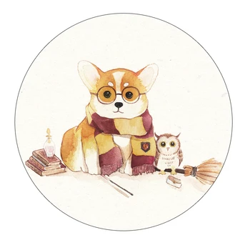 

Fashion Lovely Adorable Cartoon Animal Puppy Round Soft Decorative Carpet Floor Door Chair Baby Play Mat Pad Parlor Area Rug