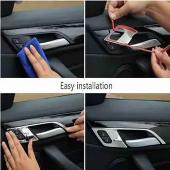 

DNHFC Inside the door shake handshandle frame protection decoration sequins For BMW X1 F48 2015 2016 20i 25i 25le