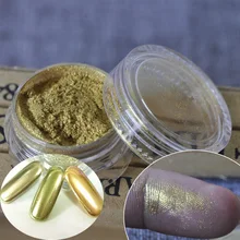 Зеркальная блестящая пудра для ногтей, Блестящая Серебристая, золотая, декоративная пудра для ногтей