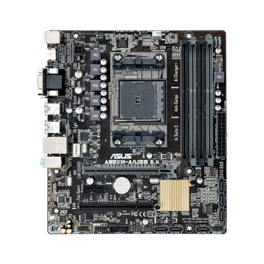 

A88X Desktop Motherboard A88XM-A Support FM2 / FM2 + 64GB USB3.1 DDR3 AMD Small Motherboard for Computer