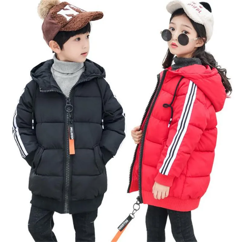 

Children Outerwear Thick Overcoat Hooded Kids Parkas Coat 2018 New Winter jackets Warm Down Cotton For Girl Boy Clothes Tops