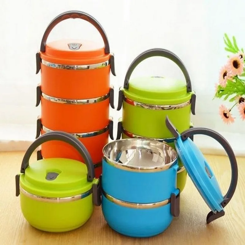 

Hoomall 1pc School Lunch Box Thermos For Food With Containers Stainless Steel Bento Box 4 Colors Thermal Container Box Lunch