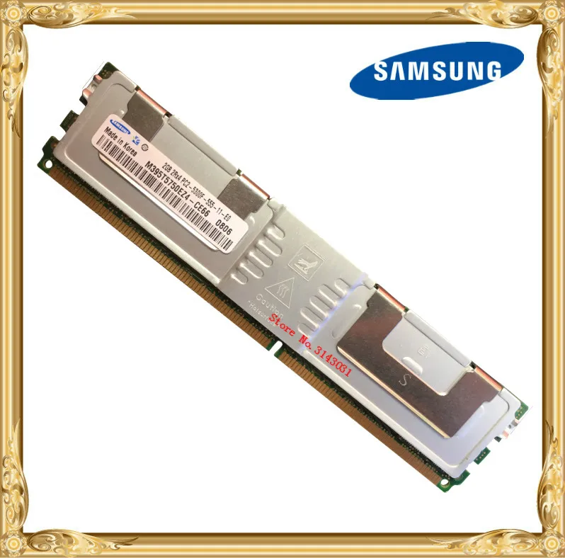 

Samsung Server memory DDR2 2GB 4GB ECC FBD 667MHz PC2-5300F FB-DIMM Fully Buffered RAM 240pin 5300 2G 2Rx4