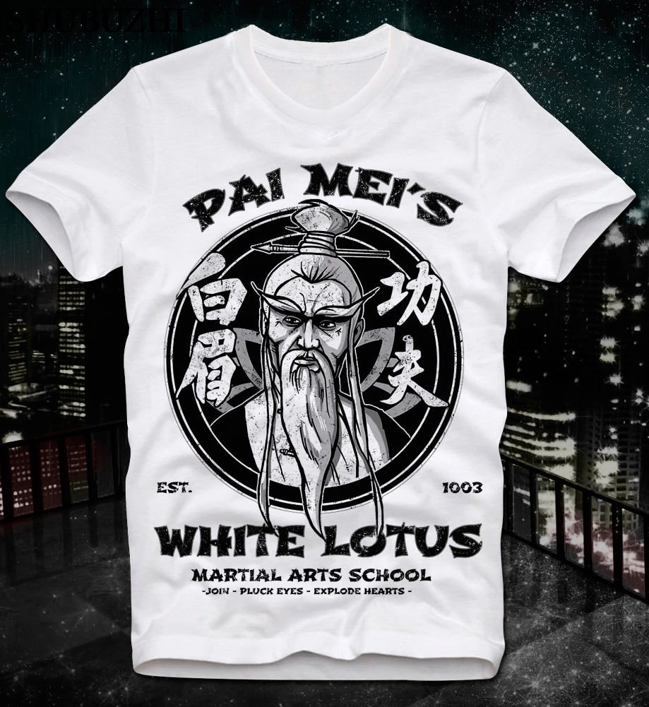 

cotton Newest Cotton Design 3D Tee Shirts Pai Mei'S White Lotus Kill Bill Hattori Hanzo Tarantino Retro Vintage Fitted T Shirts