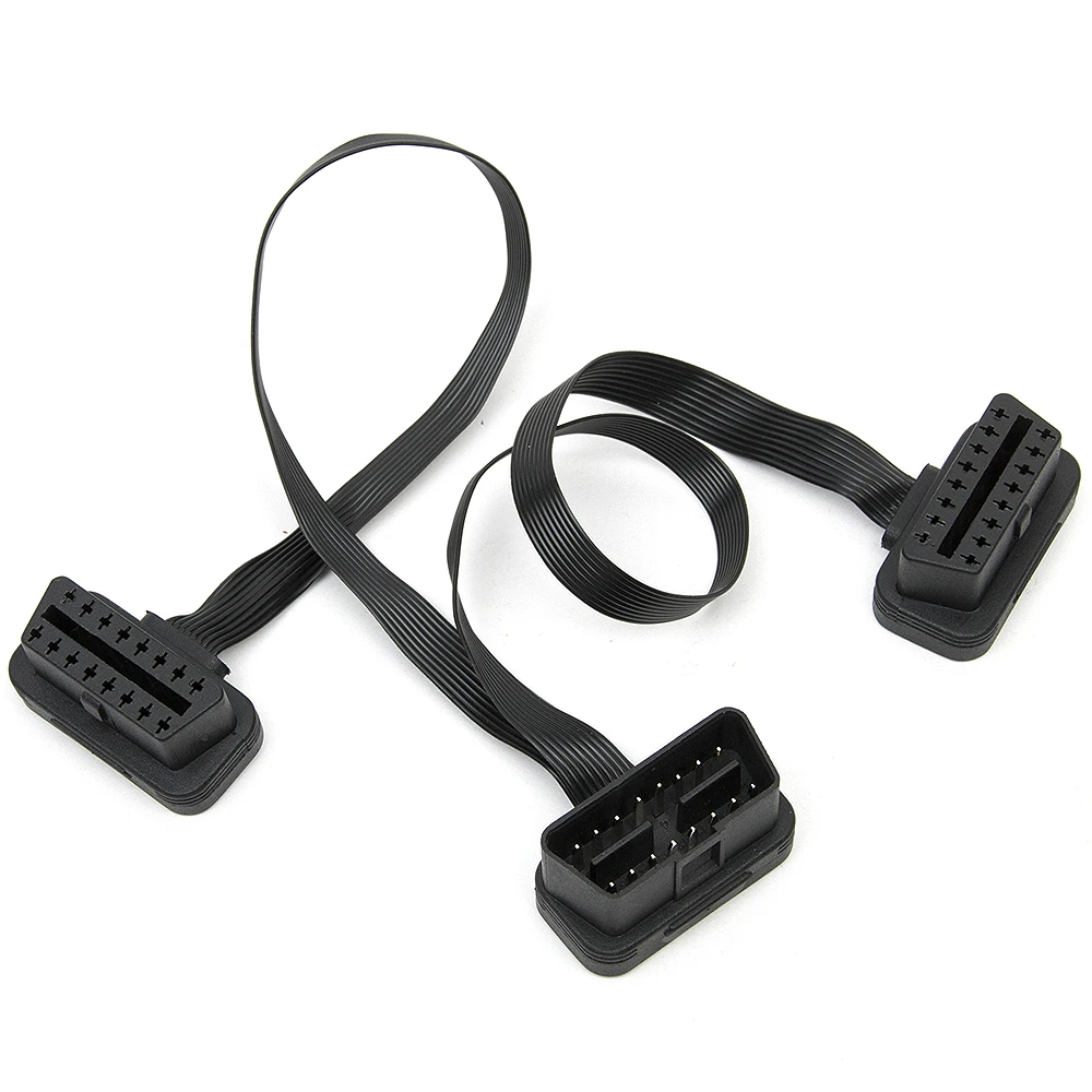 Горячая распродажа! Плоский + тонкий как лапша OBDII OBD 2 OBD2 16 контактный ELM327 штекер