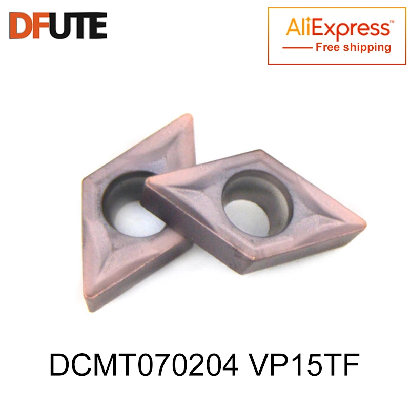 10pcs DFUTE DCMT070204 VP15TF CVD Coating Indexable Internal CNC Milling Carbide lathe Turning Grooving Tools Tokarnyy | Инструменты
