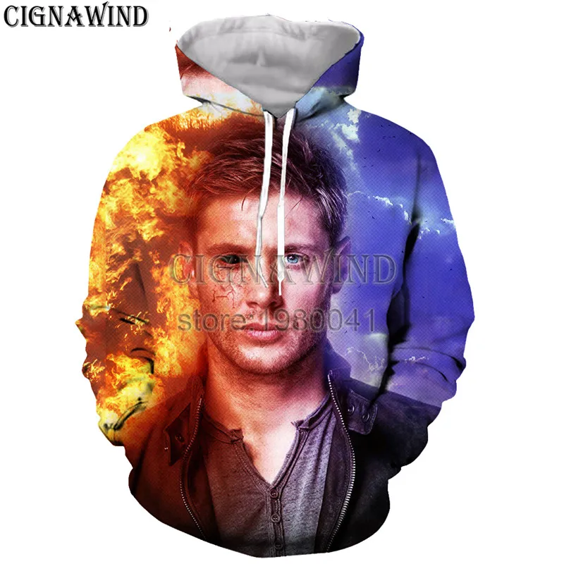 

New Harajuku Hot Tv Supernatural hoodies men women sweatshirts funny printed 3d hooded pullover hooded casual streetwear
