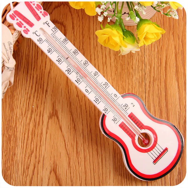 

1 pcs Mini Convenient Wall Hang Violin Household Thermometer House Garage Indoor Office Room Temperature Meter Detector