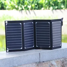 20W 2-Port USB Solar Charger with High-efficiency Portable Foldable Solar Panel PowermaxIQ Technology for iPhone, iPad, iPod.etc