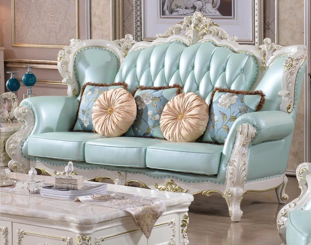 Sofas For Living Room Hot Sale Cheap Price Furniture Good Quality 321 Leather Sofa Luxury French Style Solid Italian Genuine