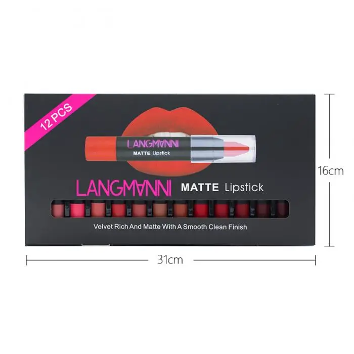 Matte Batom Caneta Líquido Veludo Esmalte Lábio Cosméticos Kg66 Kit 12 Pcs 23 Cheap Batom