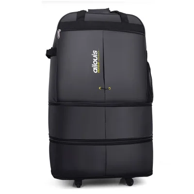 3" 36" дюймов воздушный Перевозчик Дорожный чемодан сумка с колесами Спиннер переносная нейлоновая сумка складная сумка для переноски багажа летательный аппарат дорожная сумка - Цвет: Black(32 inch)