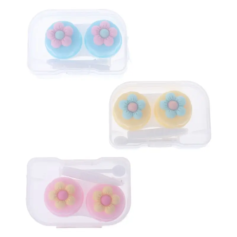 

Lens Box Fresh Cute Bowknot Girls Soaking Kit Eyes Care Container Storage Case Travel Portable 1 Set Contact