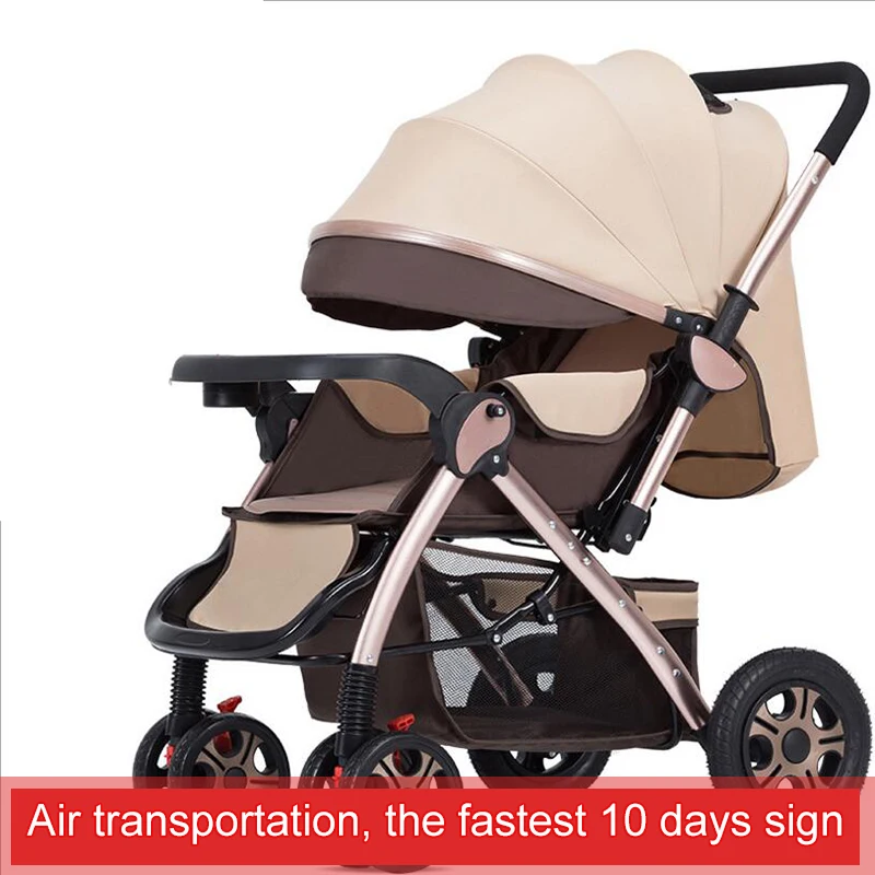 

2019 new, high landscape folding stroller, two-way implementation, can sit, can lie, suitable for newborn children's car