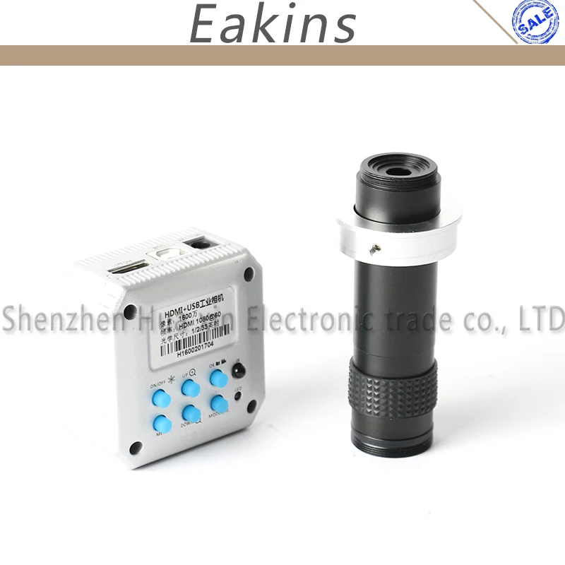 

Digital Full HD 16MP 1080P HDMI industrial camera with remote control +1X-100X Zoom C-mount Lens 18CM Working Distance