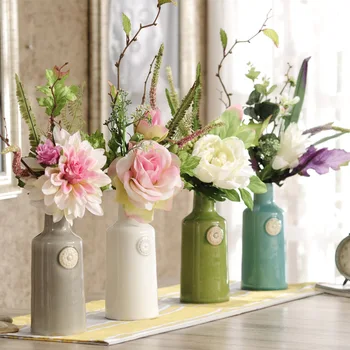 

Artistic works of European style flower flower simulation table flower vase set finished floral bedroom furnishings