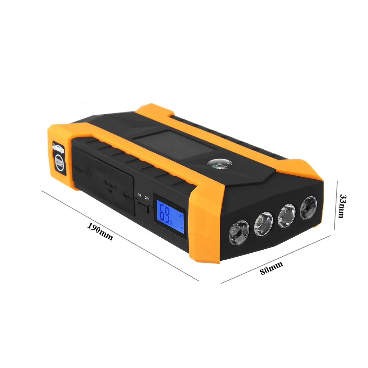 Practical 89800mAh 12V 4USB Car Battery Charger Starting Car Jump Starter Booster Power Bank Tool Kit For Auto Starting Device