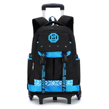 

Fashion Boys detachable Trolley backpack Girls School Bag children Travel Luggage Suitcase On Wheels kids Rolling bookbag