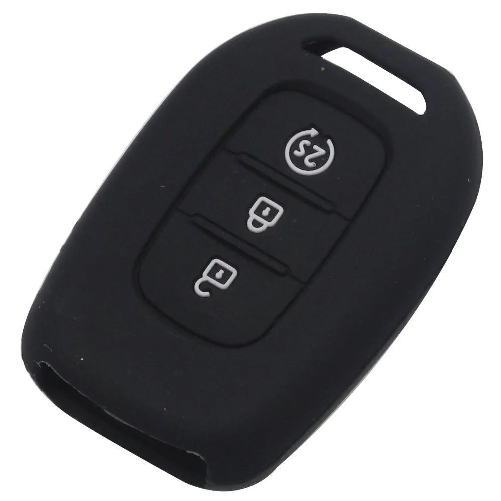 Jingyuqin 10x Renault Duster Sandero Logan Clio Captur Laguna Scen для 10p 3 кнопки силиконовый пульт дистанционного управления брелок чехол