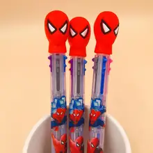 1 шт. Человек-паук 6 цветная шариковая ручка мультяшная шариковая ручка с животным школьные офисные канцелярские принадлежности подарок