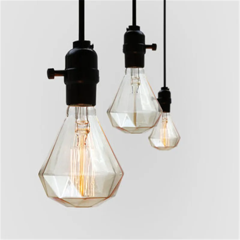 Ретро Edison led светильник лампы Алмазный G95 E27 40W 220V лампа накаливания Винтаж