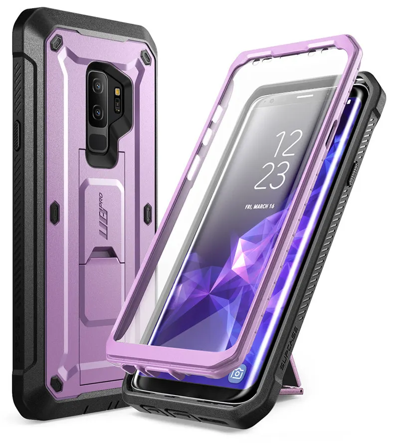 SUP чехол для samsung Galaxy S9 Plus Единорог Жук UB Pro противоударный Прочный чехол со встроенной защитой экрана и подставкой - Цвет: Purple