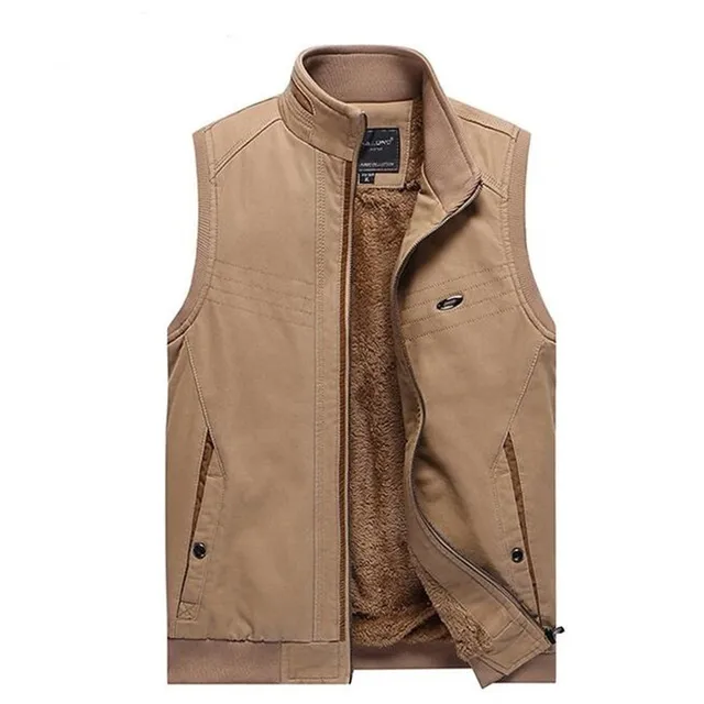 2017 Winter Fleece Vest Casual Men Waistcoat Cotton Sleeveless Jacket Male Warm Vest Men's