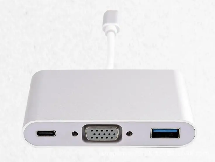 Baolyda USB C концентратор Thunderbolt 3 адаптер 5в1 USB-C многопортовый адаптер с 4K HDMI Ethernet VGA USB3.0 для Macbook& USB-C ноутбука - Color: 3IN1 VGA-PD-USB