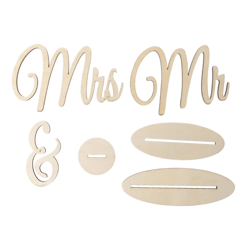 Деревенский Mr& Mrs Love Свадебная надпись отдельно стоящий деревянный знак для стола вечерние Декор