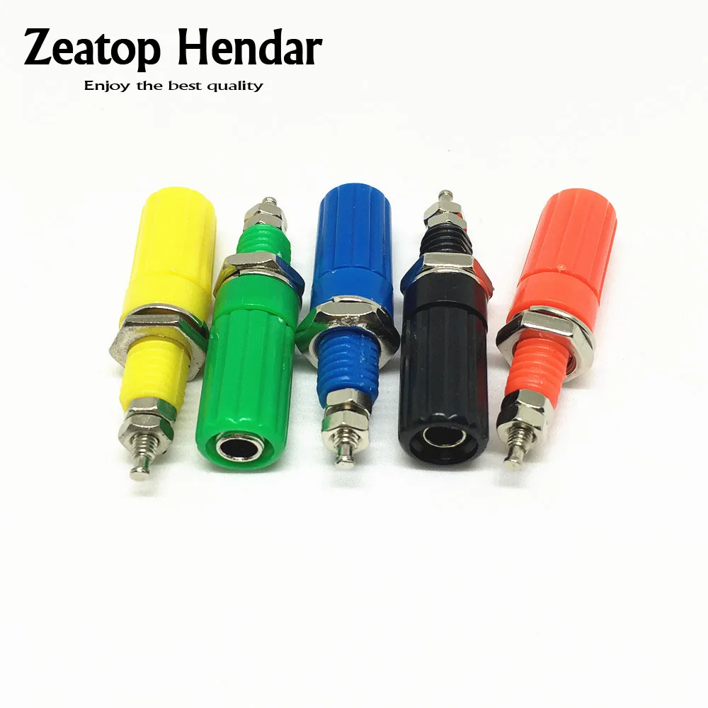 20pcs Long 5 Color Binding Post Jack For Speaker 4mm Banana Plug Test