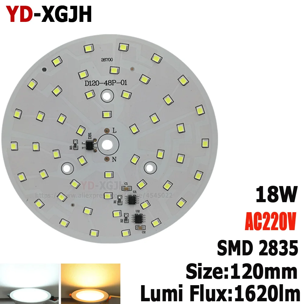 

AC220V led pcb smd 2835 integrated IC driver,for bulb light driverless aluminum plate board ac220v for 18W diy LED Bulb light