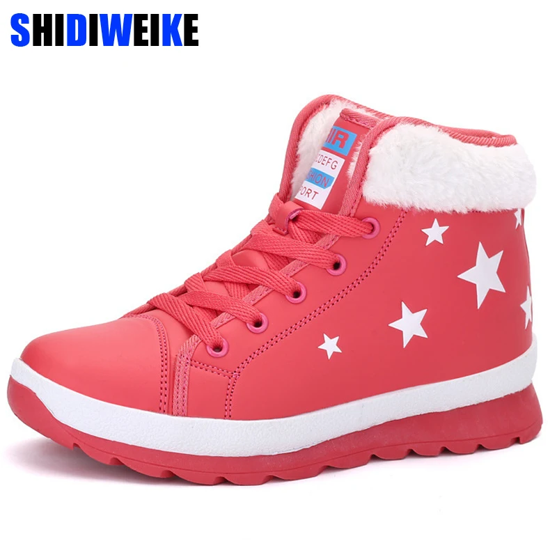 

Fashion 2019 Women Half Boots Winter Short Snow Boots Female Warm Fur Plush Platform Shoes Woman Furry Peluche Botas Mujer n456