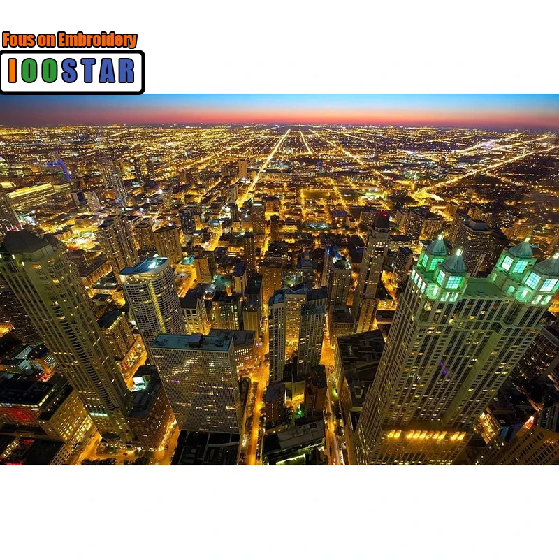 5D DIY Full Square Diamond Painting Cross Stitch " Chicago