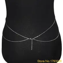 Women’s Sexy Bikini Harness Waist Belly Crossover Trendy Body Chain Necklace Body Jewelry 4U1Q