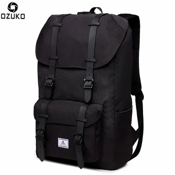 

Ozuko Multifunction USB Men Laptop Backpacks for Teenager Fashion Male Casual Bagpacks Large Capacity Travel Backpack 31*17*48cm