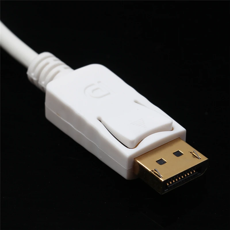 Новый Белый переходник для порта дисплея DP папа HDMI DVI VGA RGB мама адаптер