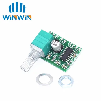 

Free Shipping 50pcs PAM8403 mini 5V digital amplifier board with switch potentiometer can be USB powered