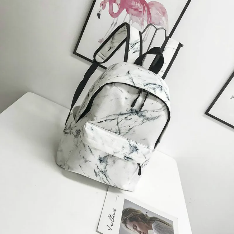 

Fashion Backpack Marble Pattern Unisex Backpack Summer Street Fan Women's Backpack Brand Design