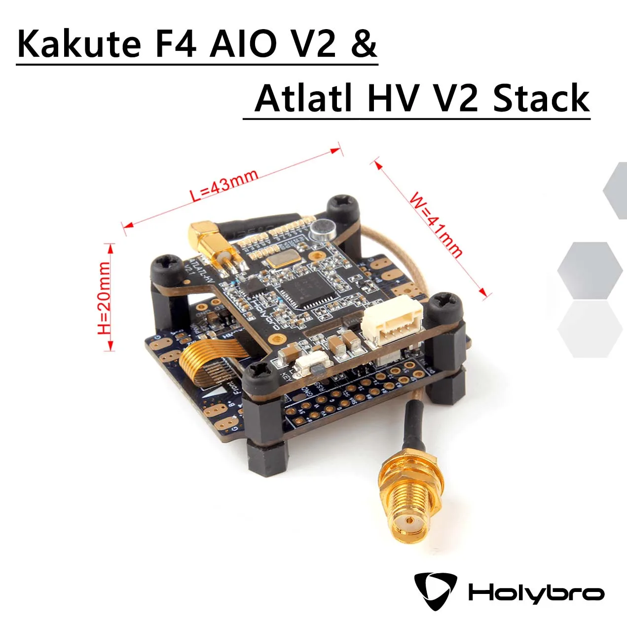 Holybro Kakute F4 игровые джойстики и Holybro Atlatl HV V2 5,8G/видеопередатчиком и Holybro Tekko32 4-в-1 35A ESC комбо для видом от первого лица - Цвет: F4 AIO Atlatl V2