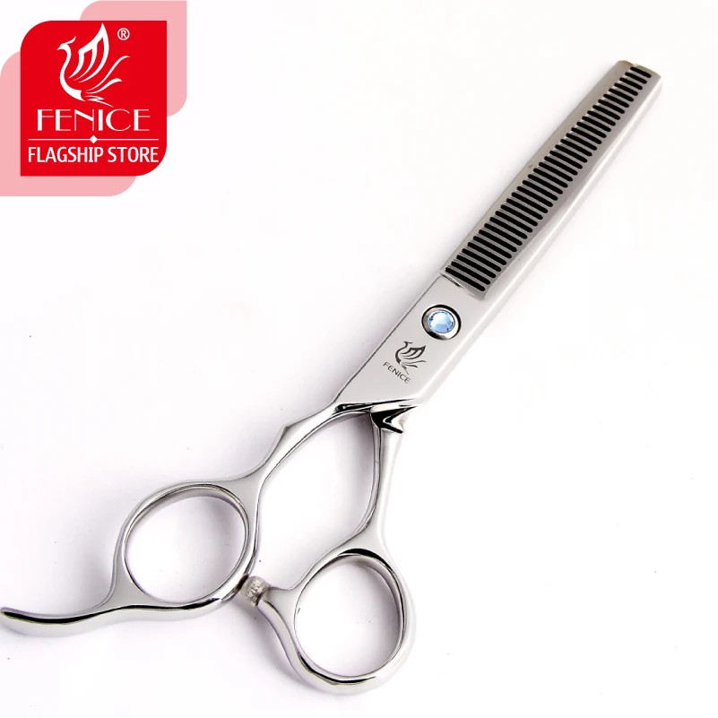 Fenice 6.0 inch high quality hairdressing scissors set left-handed cutting and thinning shears JP440 C premium stainless steel