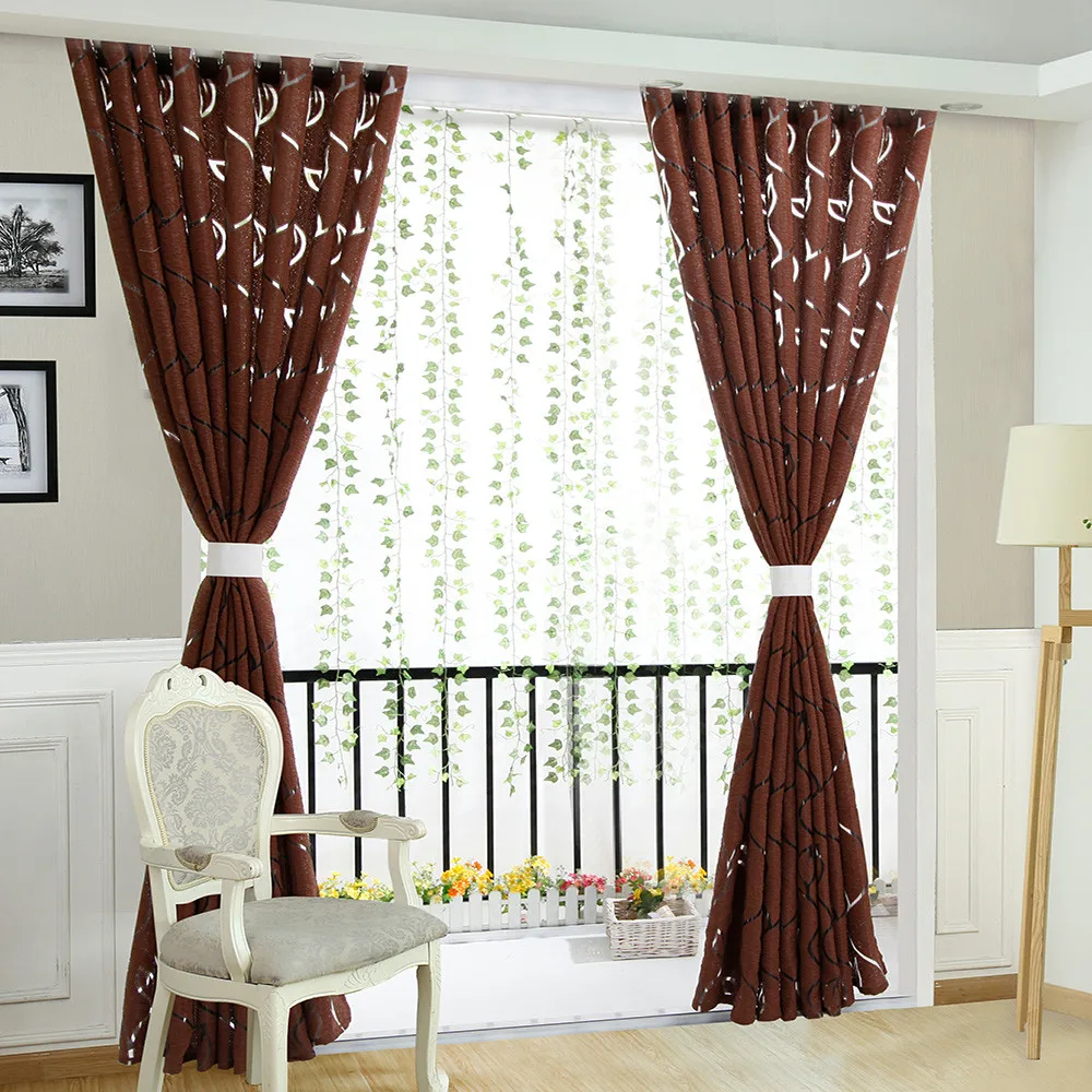 

1 PCS Home Office Window Curtain Flower Print Divider Voile Drape Panel Scarf Sheer Valances Curtains C506