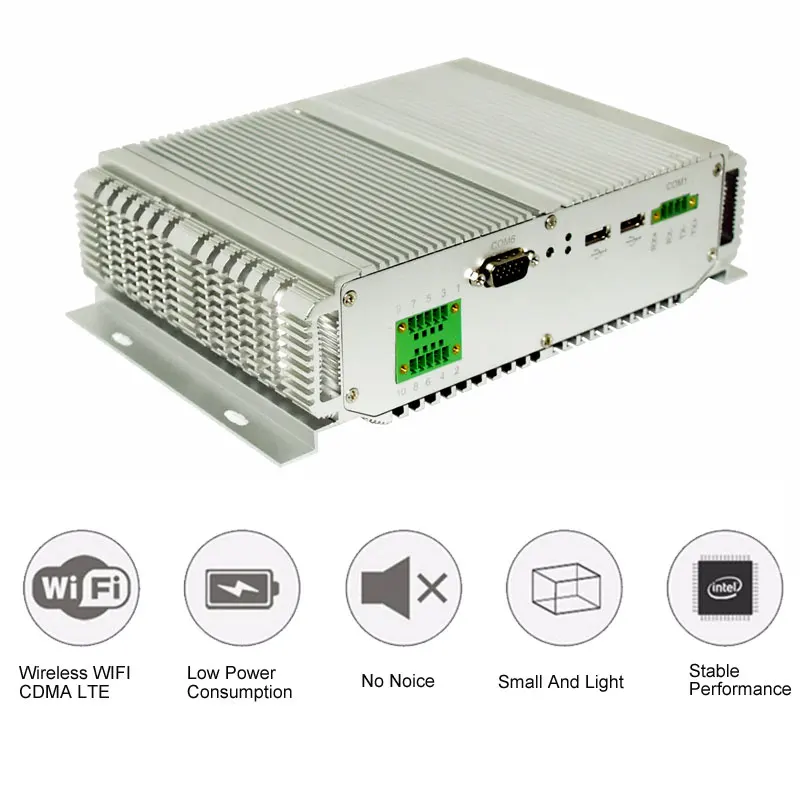 

Intel I3 I5 I7 Mini Fanless Embedded PC Multi-Com Industrial Computer Linux Windows OS With 2LAN 6RS232
