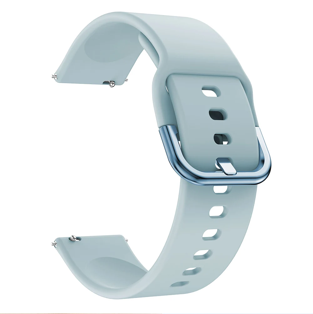 Замена силиконовый браслет для наручных часов Garmin Forerunner 645 245 245M спортивный браслет для samsung Galaxy Активный 42 мм длина браслета аксессуары - Цвет: Light blue
