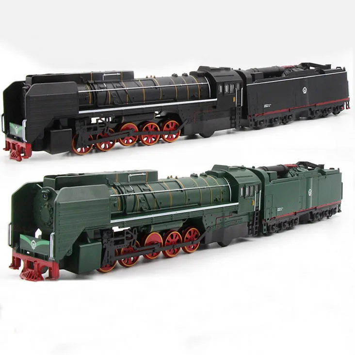 

High simulation 1:87 scale alloy train model pull back black green Coal steam train metal toy car kids toys gifts free shipping