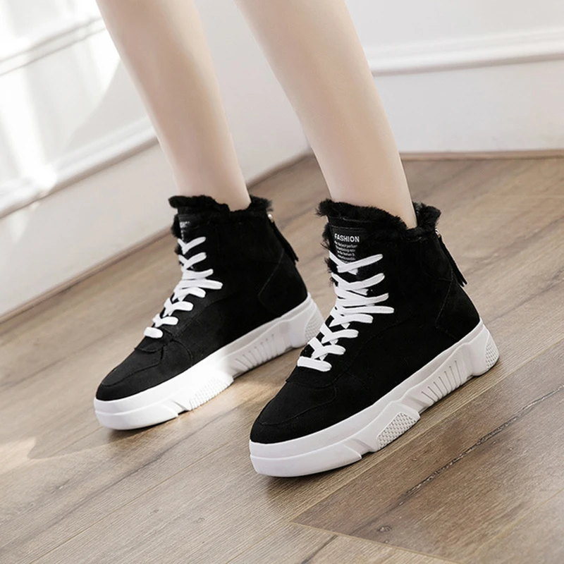 

Woman Snow Boots 2019 Winter Leather Ankle Boots For Woman Snow Boot Female Winter Shoes Warm Plush Women Ankle Boot Shoes