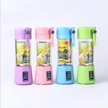 

380ml USB Electric Fruit Juicer Machine Portable Blender Shake Handheld Smoothie Maker Rechargeable Juicer Bottle Blue Juicers
