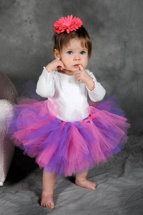 Faldas tutú para niñas pequeñas, tutú de tul esponjoso con diadema de flores, conjuntos de nacido, fiesta de cumpleaños, falda de Ballet|infant pettiskirts|newborn pettiskirttutu baby skirt - AliExpress