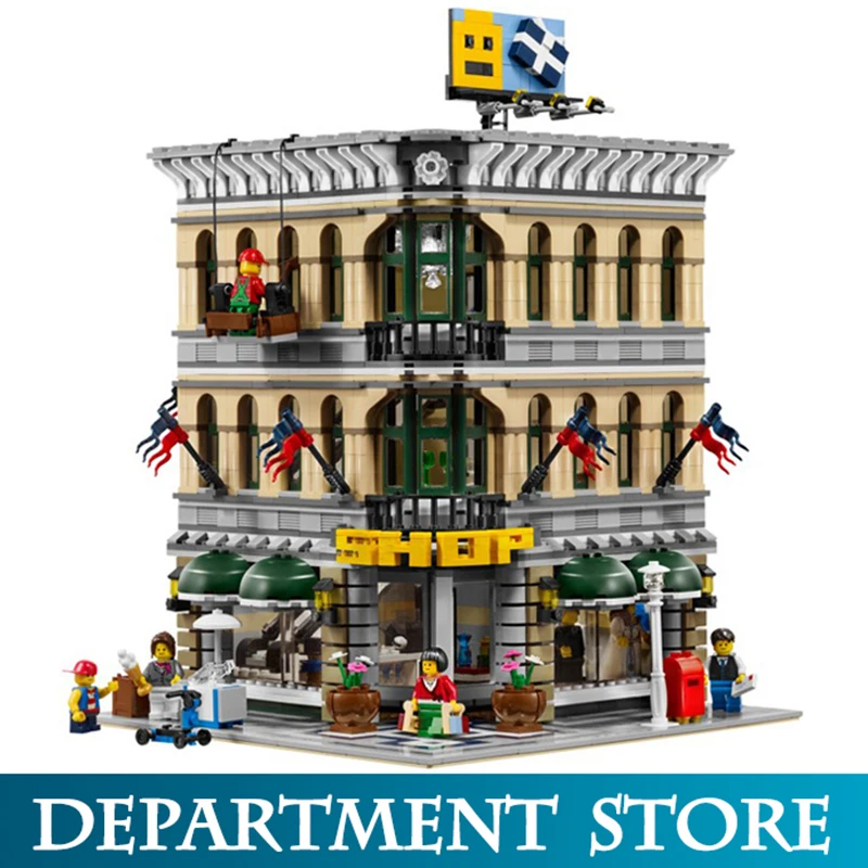 

15005 2232Pcs City Grand Emporium Model Building Blocks Kits Toy Assembly Department Store Model Brick Compatible LegoINGLYS