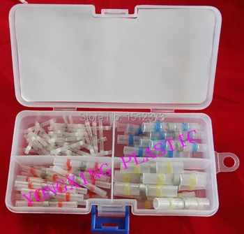 

100 piece/box soldering tin heat shrink electrical crimp butt connector terminal from 26-6AWG(0.25-6 square meter cable