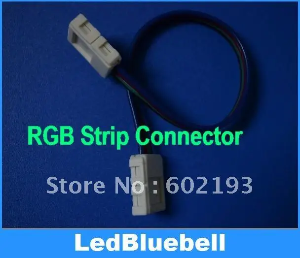 

Free Shipping No Need Soldering White RGB Led Strip Connector For SMD 5050 RGB Led strip 100pcs/lot